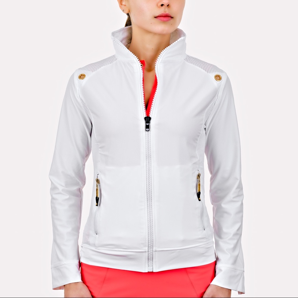 CENTRE COURT ACTIVEWEAR BREAKERS JACKET (WHITE)